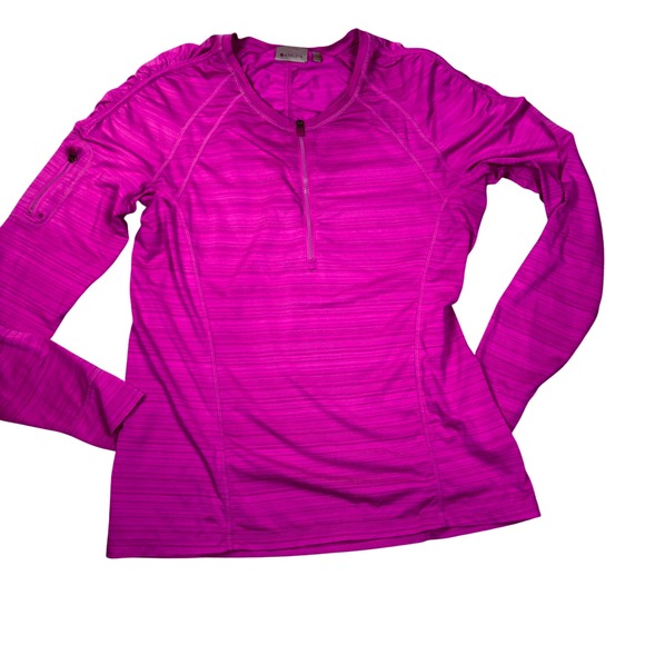 Athleta Tops - Athleta Womens XL Magenta Pink Quarter Zip Long Sleeve Pullover 581610